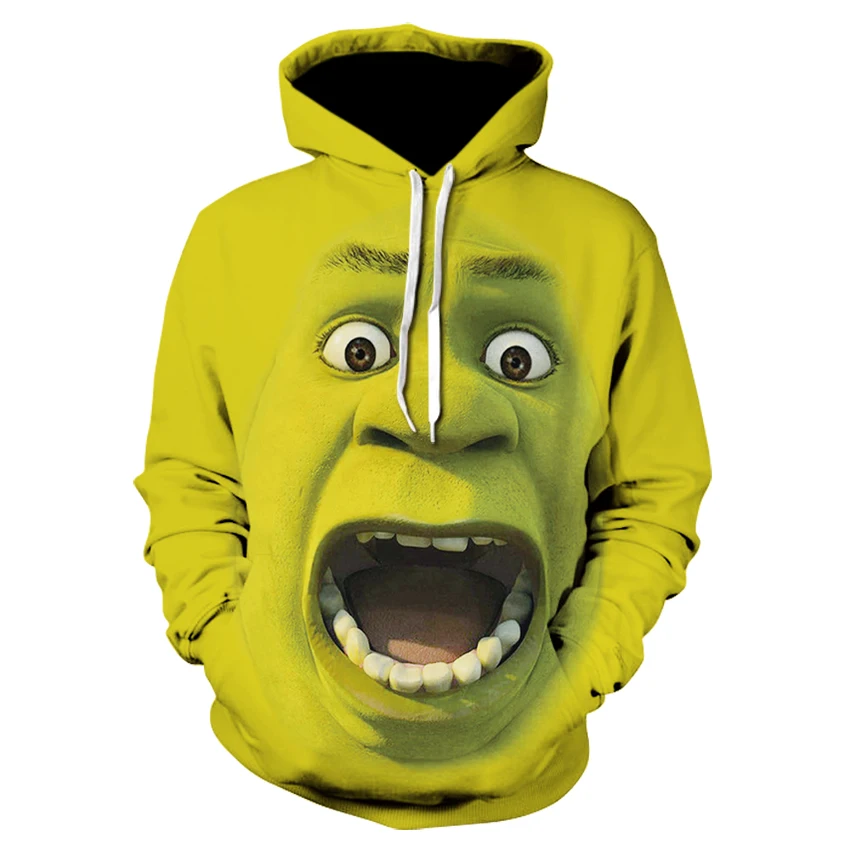 

New Strange Things Cartoon Monster Shrek 3D printed hoodie hip hop fun streetwear sweatshirt anime Harajuku plus size top 110-6X