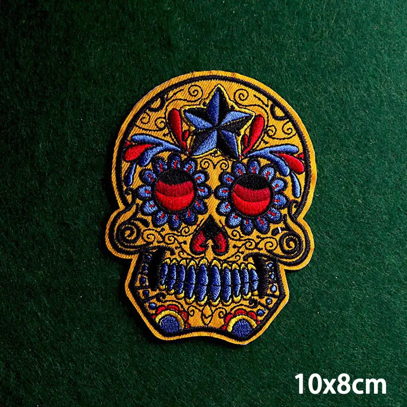 Патчи с черепом в мексиканском стиле 2 шт./лот патчи для глажки на одежде