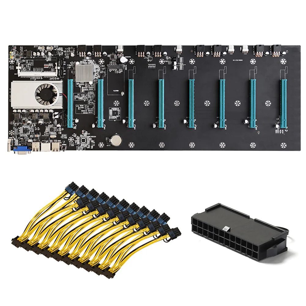 

BTC-S37 Mining Machine Motherboard CPU Set 8 Graphics Card Power Adapter 8Pin PCI Express Computer Cable