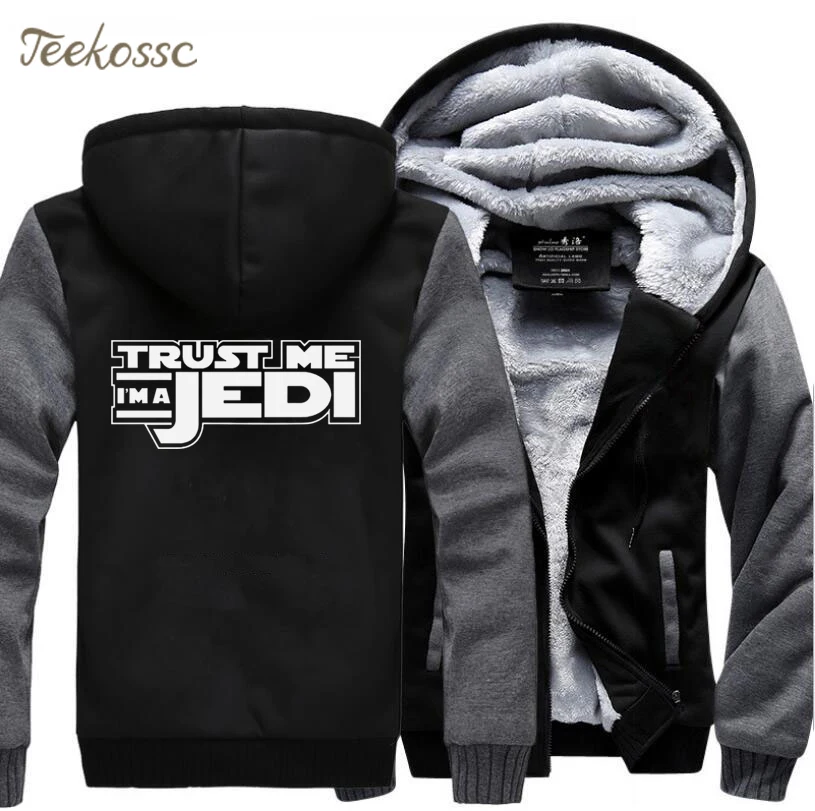 Звездные войны I'm A Jedi Movie для мужчин s Новая модная зимняя теплая флисовая толстовка на молнии с капюшоном Толстовка мужская Толстая Толстовка спортивная одежда