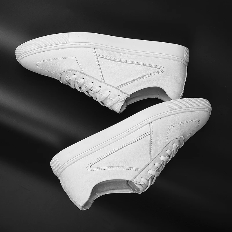 

Light male men zapatos sapato Men spring shoes leather de mens mens cuero Sneakers para masculino informales black flat sneaker