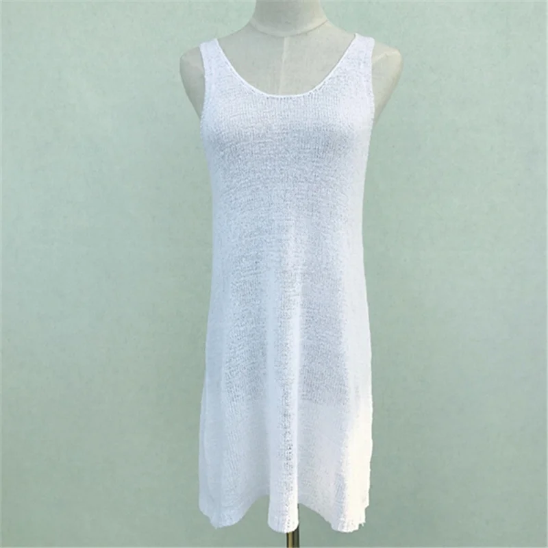 Пляжная накидка 2020 сексуальный купальный костюм белая трикотажная пляжная