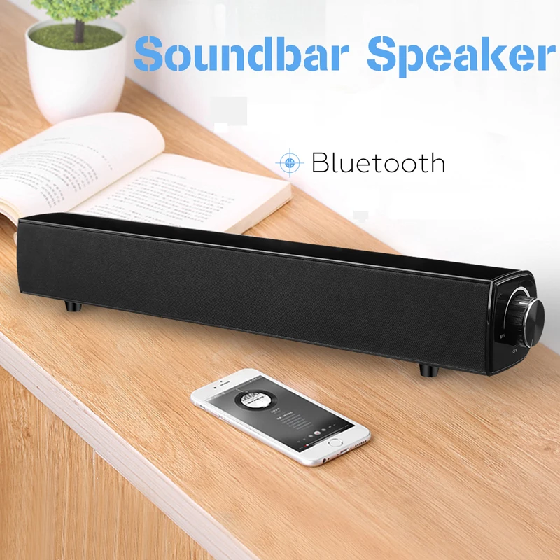 10 Вт Bluetooth динамик Саундбар 4500 мАч беспроводной бас стерео сабвуфер USB Aux 3 5 мм для