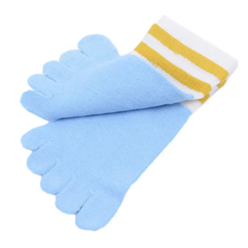 

Spring Summer Thin Children 5-toe Socks Cotton Kids Sports College Style Sock 54DA