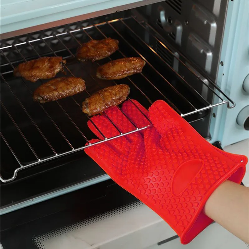 Силиконовые перчатки с теплоизоляцией для выпечки в микроволновой печи кухонные