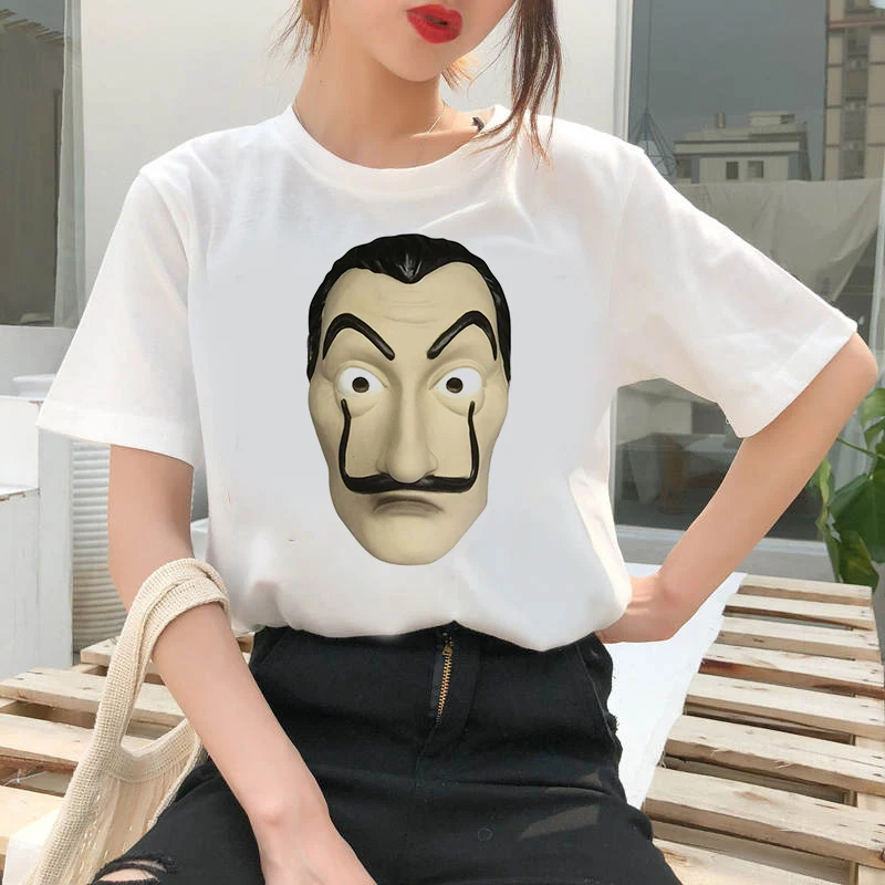

New Money Heist T Shirt Women La Casa De Papel Tshirt Funny Top Tee Fashion Female Clothes T-shirts Harajuku Top Tees Female