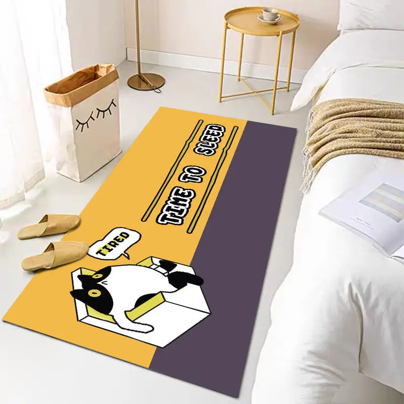

Cartoon Cat Crocodile Tiger Pattern Anti-Slip Suede Carpet Door Mat Doormat Outdoor Kitchen Living Room Floor Mat Rug