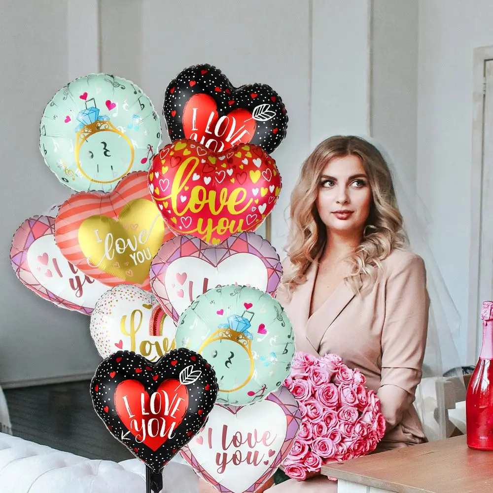 

18inch High Quality Wedding Favors Romantic Party Decor I LOVE YOU Valentine's Day Heart Shape Aluminum Foil Balloon