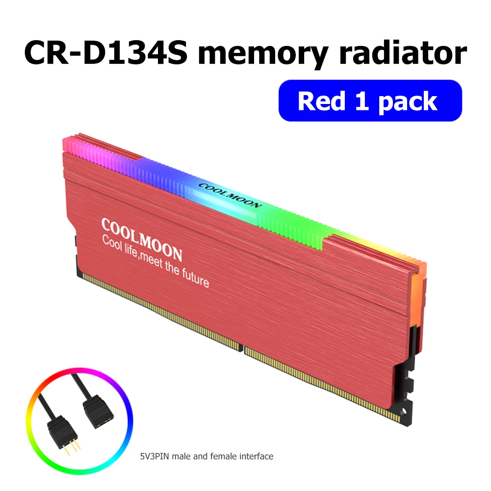 Теплоотвод ОЗУ-кулер CR-D134S радиатор для оперативной памяти DDR3 DDR4 5 в 3Pin |