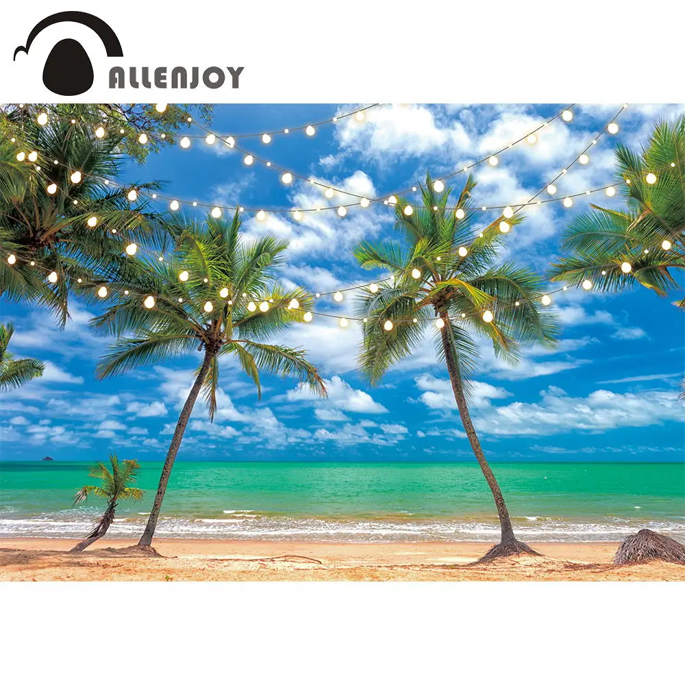 

Allenjoy тропический пляж фон для фотосъемки лето свадьба Алоха вечерние ринка декорация фотостудия Фотофон