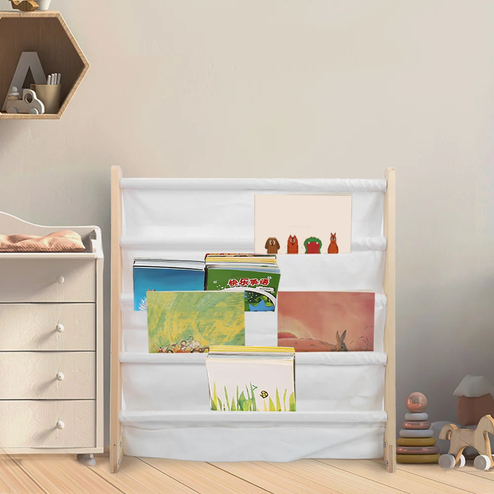 

Children's simple combined reading rack, children's book storage rack, movable bookcase.