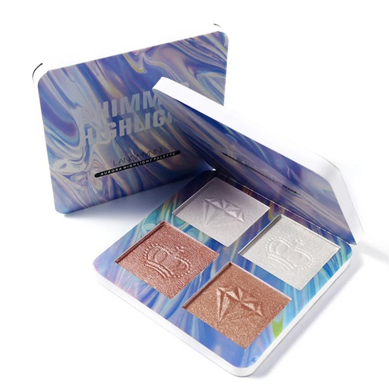 Тени для век хайлайтер палитра мерцающий бронзер Сияющий контур лица Пудра
