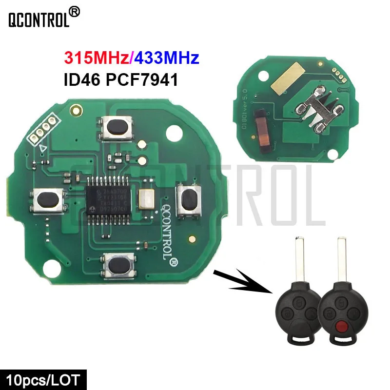 

Q пульт дистанционного управления автомобильный ключ электронная печатная плата для Mercedes Benz Smart Fortwo 451 автоуправление сигнализация 315 МГц 433 МГц