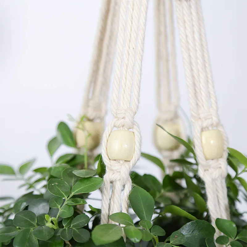 Hot sales handmade macrame plant hanger flower /pot hanger for wall decoration countyard garden