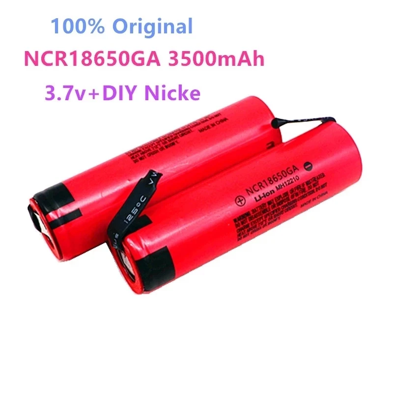 100% Original NCR 18650GA 30A discharge 3.7V 3500mAh 18650 rechargeable battery toy flashlight lithium + DIY Nickel | Электроника