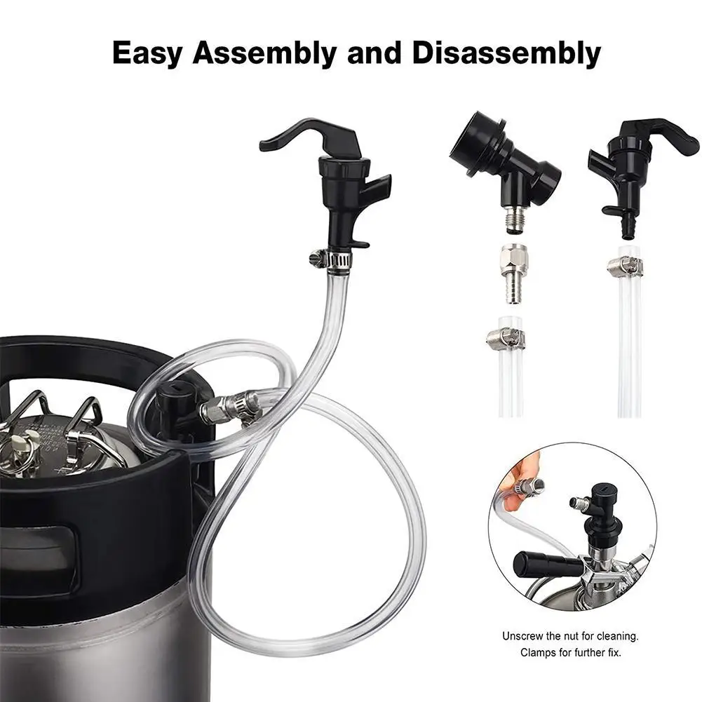 50/100 см прозрачная пивная линия инструмент с краном для пикника шариковый замок