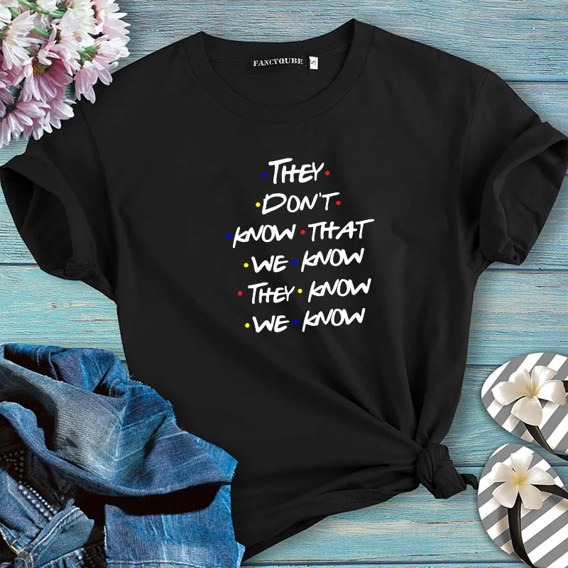 Футболка с готическим рисунком Friends Tee Harajuku женская футболка с буквенным принтом с коротким рукавом и круглым вырезом Женские топы