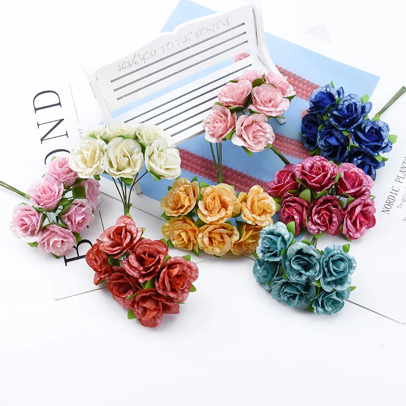 6/18 штук свадебные декоративные цветы венки diy подарки коробка конфет