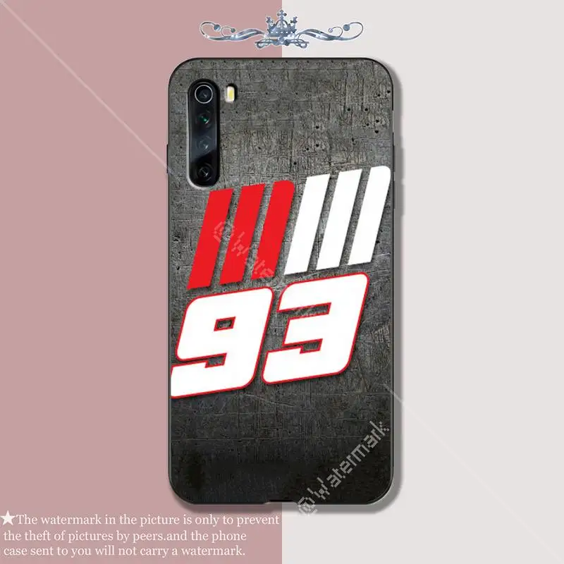

Maiya Marc Marquez Moto Gp 93 Luxury Phone Case Coque For Xiaomi Redmi 7 7A 8 Note 7 8 9 8t 8 Pro Silicone Cases Fundas
