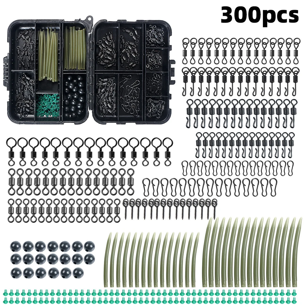 

Набор рыболовных снастей для ловли карпа 300 шт., лампа с ограничительными бусинами, Аксессуары для рыбалки в море