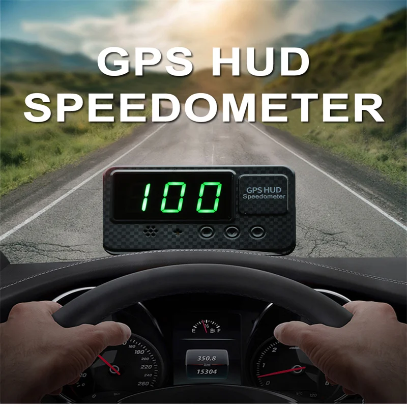 

HUD Car Head Up Display 3.0 Inch GPS Speedometer Overspeed Warning Mileage Calculation USB Ports Alarm System Universal Auto
