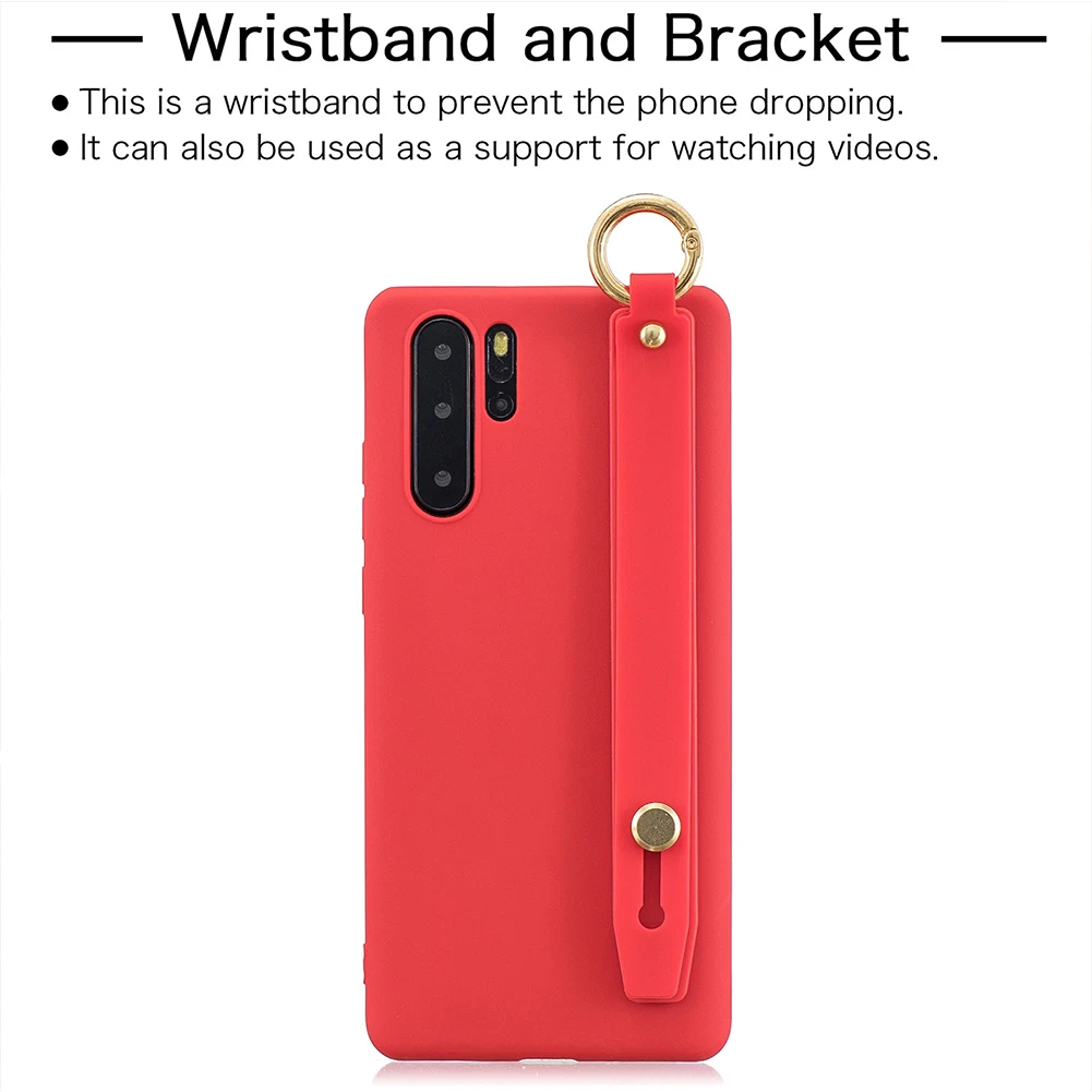 Wrist Strap Holder Case For Samsung Galaxy Note 10 Plus Ultra-thin Soft Silicone Wristband Back Cover iPhone 11 Pro Max Capa |