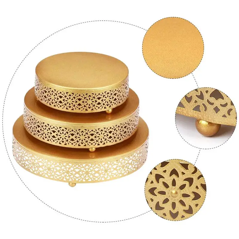 

3Pcs Dessert Cupcake Pastry Display Holder Candy Cake Stand Serving Plate Tray