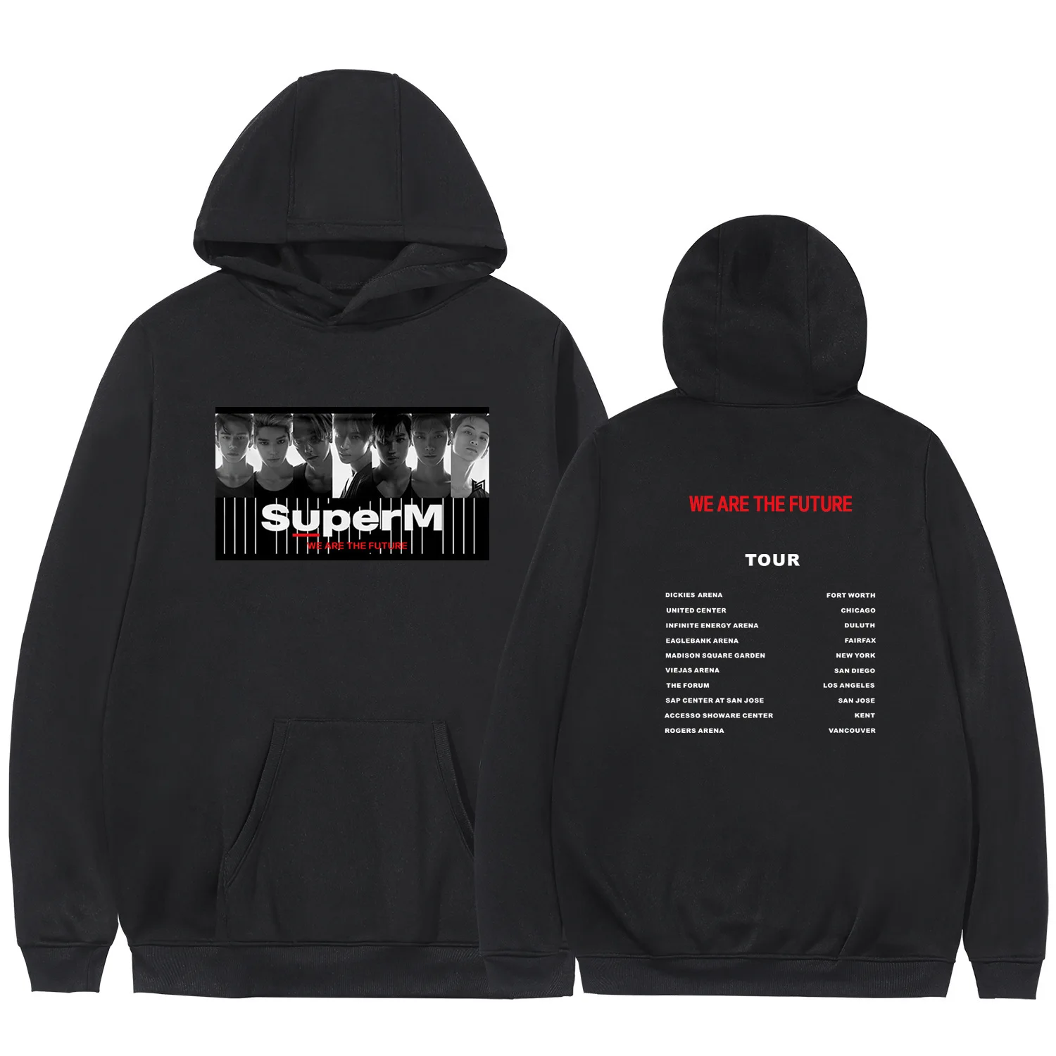 SuperM KPOP супер м плакат толстовки, свитшоты, куртки Повседневное более Размеры d Толстовка размера плюс MARK Lucas 4XL концертный тур товаров