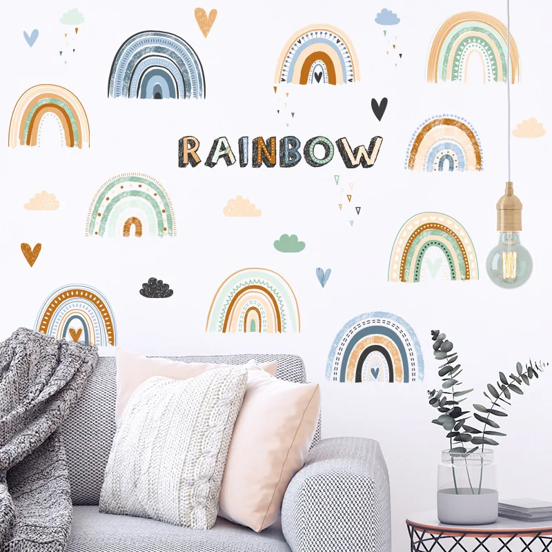 

Lovely Cloud Wallpaper Sticker Beautiful Rainbow Sticker Children's Room Wall Sticker
