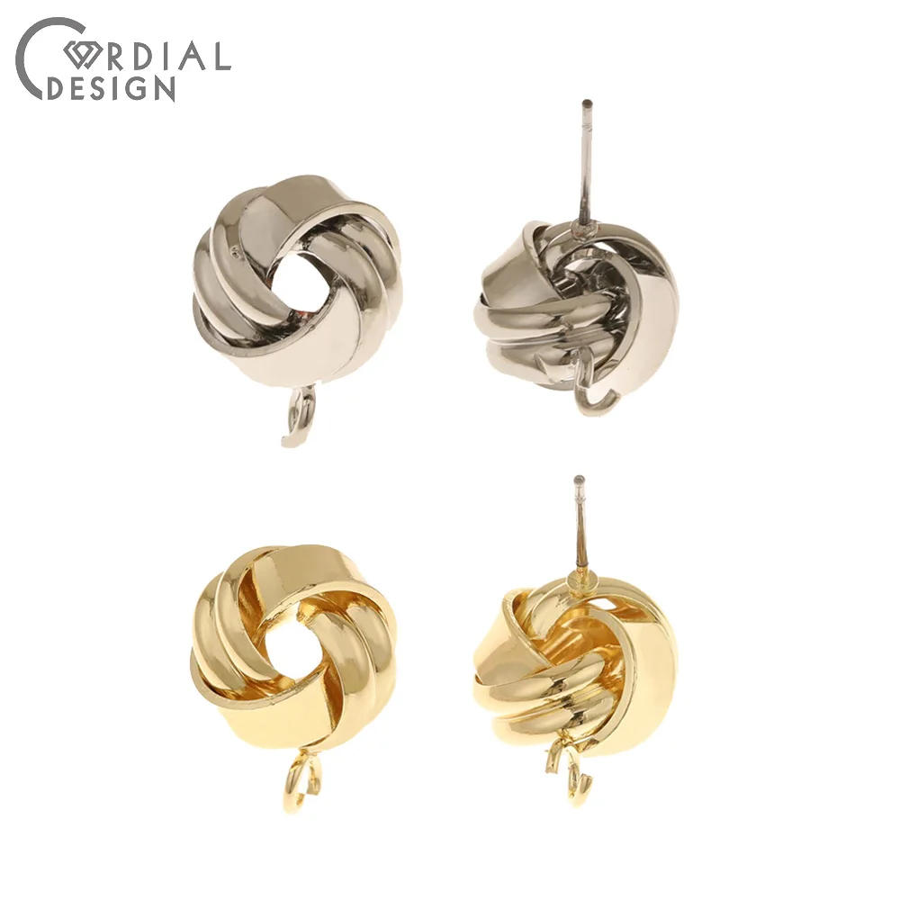 

Cordial Design 100Pcs Jewelry Accessories/Hand Made/Earrings Stud/Irregular Twisted Shape/DIY Part/Jewelry Findings & Components