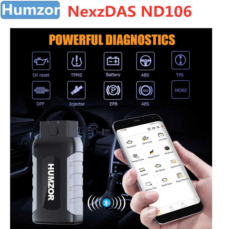 Сбрасывающий инструмент с особой функцией humзор NexzDAS ND106 Bluetooth на Android и IOS для ABS TPMS