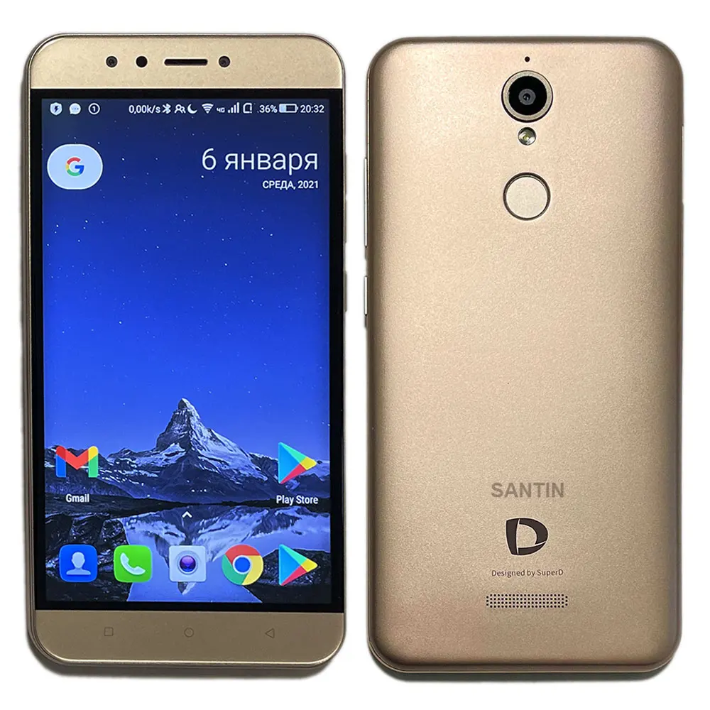 SANTIN D 5 46 ''Full HD экран 3 ГБ ОЗУ 32 Гб ПЗУ MTK6750 Восьмиядерный сканер отпечатков