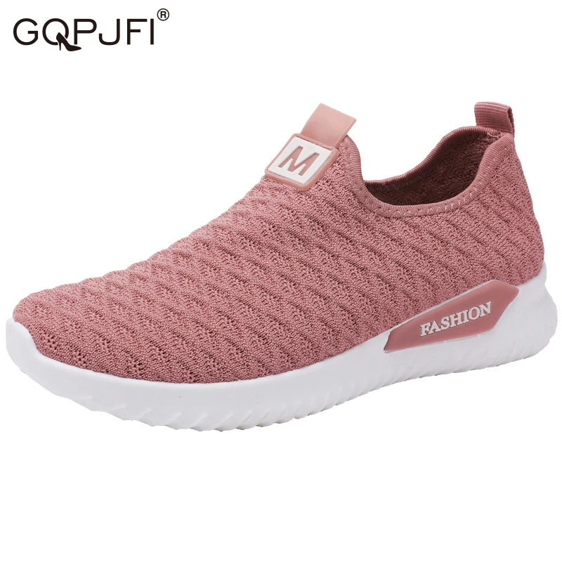 

GQPJFI Women's Vulcanized Shoes Spring And Summer Breathable Flat Sneakers Mesh Slip-on Shoes Old Man Shoes Casual Shoes