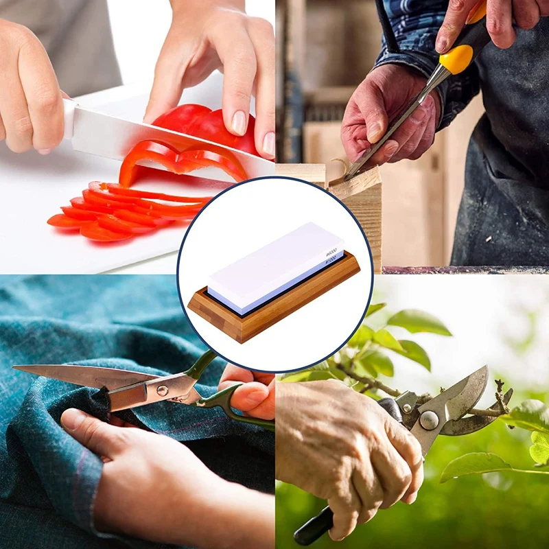 

Whetstone 1000 6000-Knife Sharpening Stone - Best Knife Sharpening Kit with Angle Guide,Flattening Stone & Leather Strop