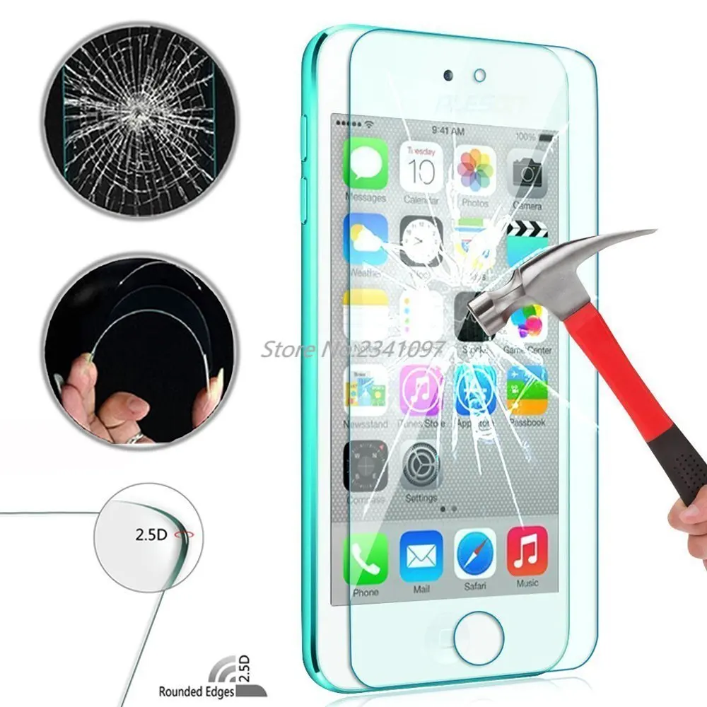 2pcs For Apple iPod Touch 5 / 6 Tempered Glass 9H 2.5D Premium Screen Protector Film 5th 6th Gen Generation | Мобильные телефоны и