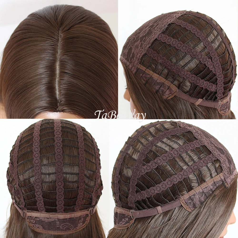 

TaBeWay Brown/Blue/Burgundy Color Long Wavy Wigs with Baby Hair Heat Resistant #8 Wave Replacement Wigs for Fashion Women