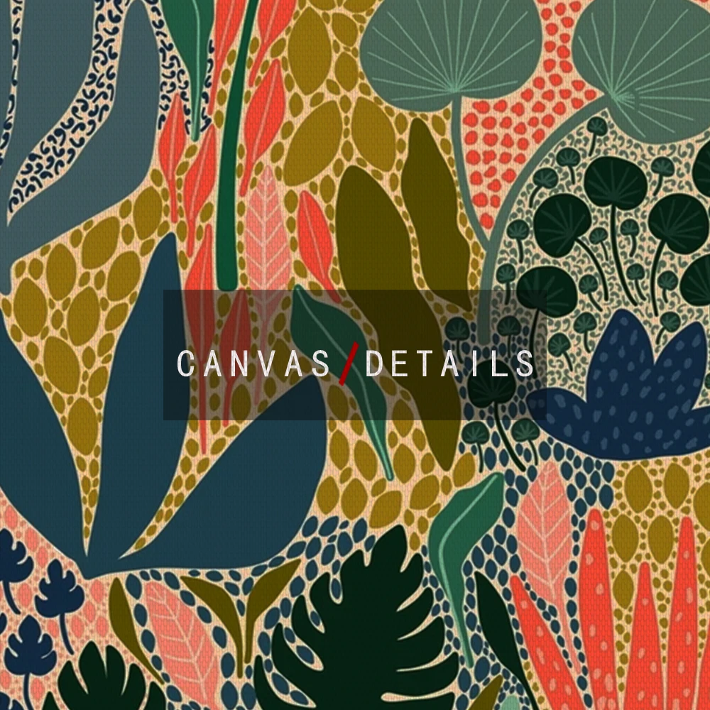 Современные разноцветные абстрактные садовые растения настенная живопись холст