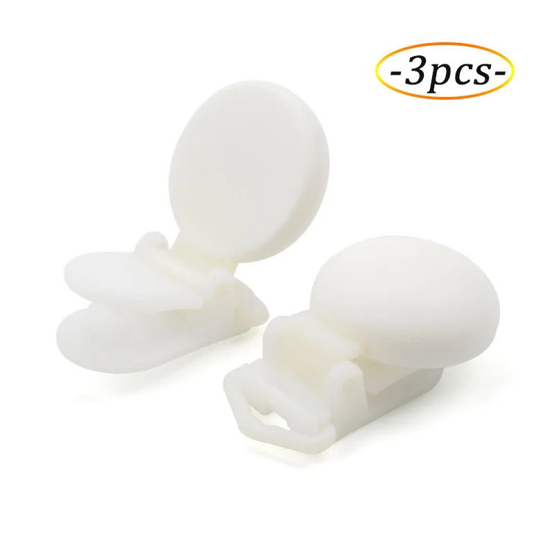 snow LOFCA, 3 шт., новинка, силиконовая детская соска, зажимы, безопасная цепочка для прорезывания зубов, силиконовая круглая клипса, пластиковые соски для младенцев, аксессуары, игрушки DIY - Цвет: snow