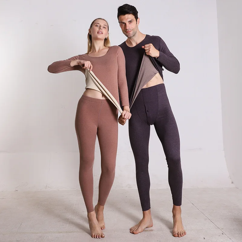 

Thermal Underwear Set Women's Cationic Double-sided Frosted Men's Autumn Clothes And Autumn Pants Thermal