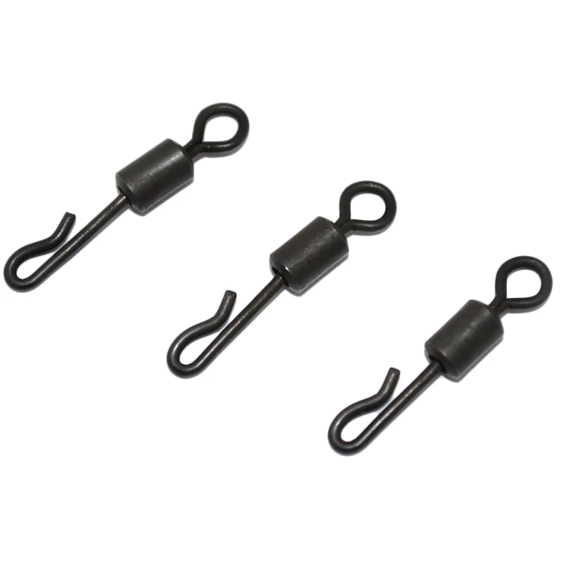 Hirisi 100 шт Карп рыболовные Вертлюги быстрая смена нержавеющая сталь для карпа