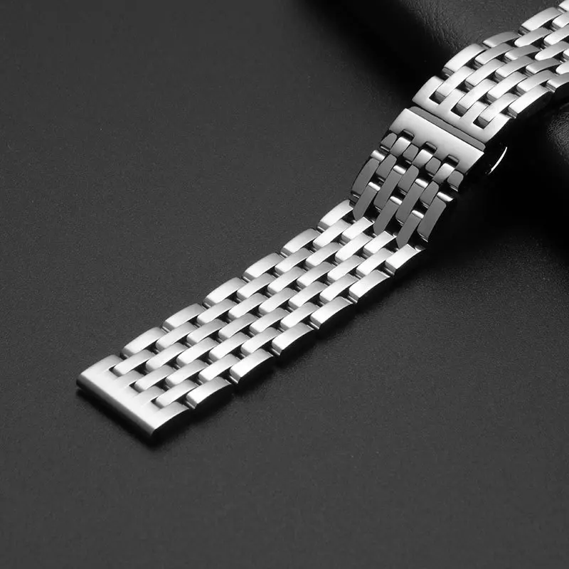 

NO LOGO Watch Band Strap Stainless Steel 20mm 22mm Men Women Straight End Bracelet Silver Rose Gold Watchband Clasp Accessories