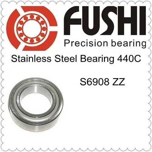 

S6908ZZ Bearing 40*62*12 mm ( 5PCS ) ABEC-1 440C S 6908 Z ZZ S6908 Stainless Steel S6908Z Ball Bearings