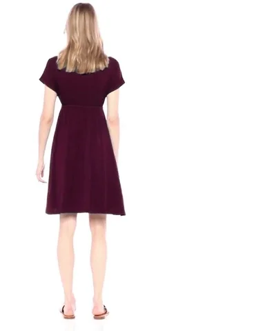 

Women's Solid Surplice Dress