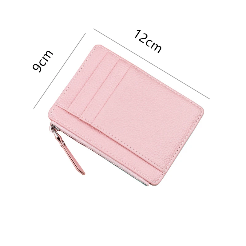 

1PC Small Wallet Credit Multi-Card Holders Package Fashion PU Function Zipper Ultra-Thin Organizer Case Student Women Coin Purse