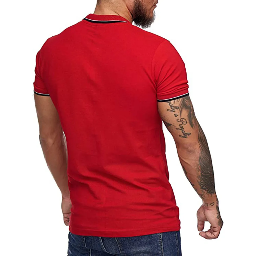 

2021 Spring and summer men's RENAULT car logo personality printing short-sleeved fashion all-match lapel slim cotton shirt for