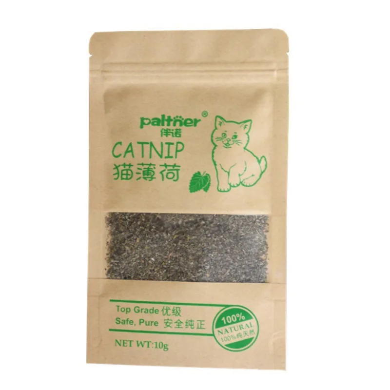 

1Pcs Natural Premium Catnip Menthol Organic Funny Cat Toys 10g Flavor 100% Cattle Grass Snacks Catnip Pet Supplies Kitten Cat