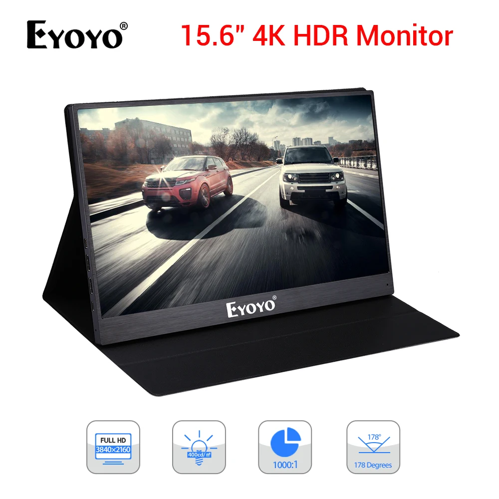Eyoyo EM15U Портативный HDR игровой монитор 1" 3840X2160 4K ультра тонкий ips ЖК-дисплей HDMI Тип C Дисплей для портативного компьютера PS4 Экран