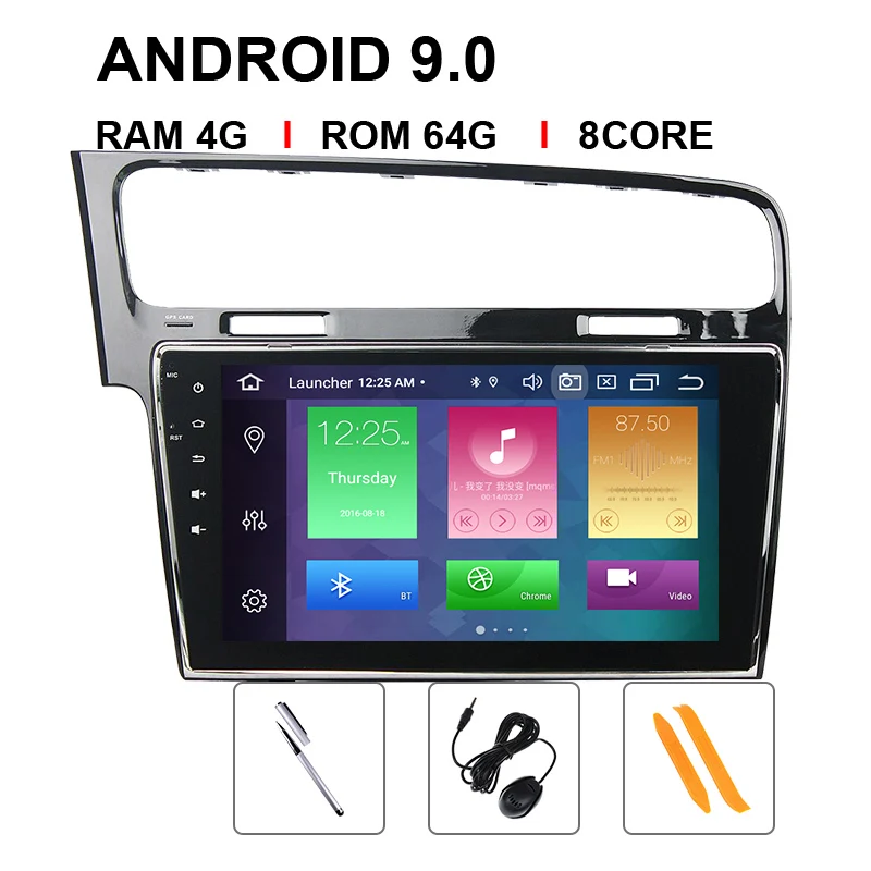 8 Core 64ROM Автомагнитола Xonrich ips 1Din Android 9 автомобильный мультимедийный плеер для Volkswagen VW Golf 7 Стерео gps навигационный головное устройство DSP 4G ram - Цвет: 8 Core 64ROM