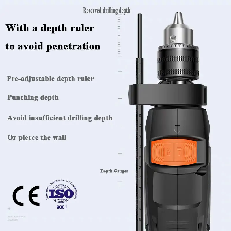 600 Вт ручная Съемная Электрическая Дрель ударная дрель Электроинструмент