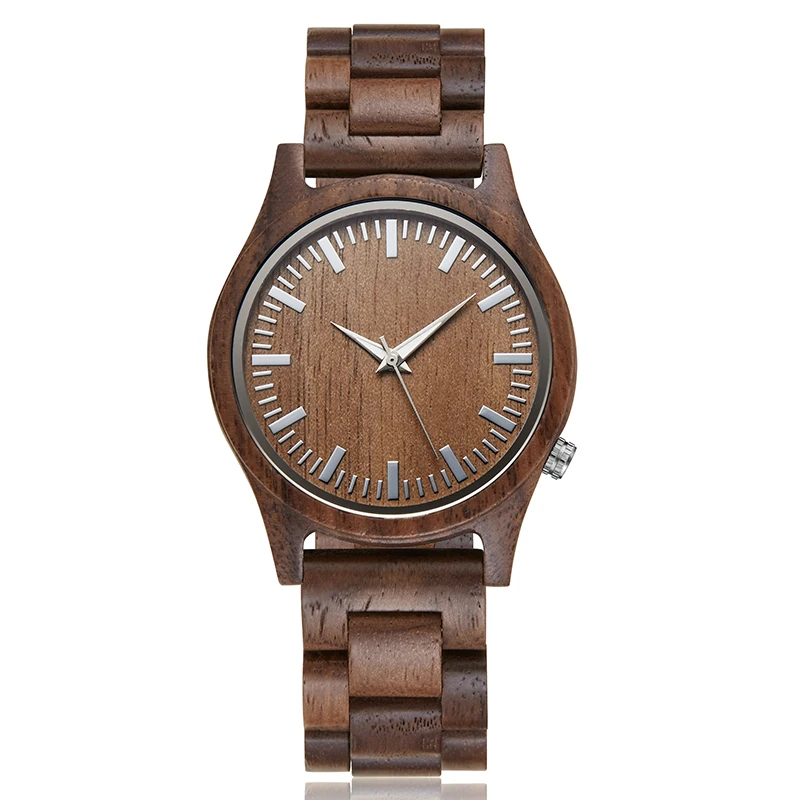 Часы наручные мужские из натурального дерева винтажные кварцевые модные с